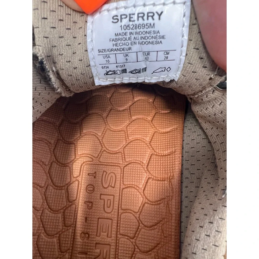 Sperry Sea Kite Sport Moc Boat Shoes Mens 10 Brown Leather Mesh Sides Loafers